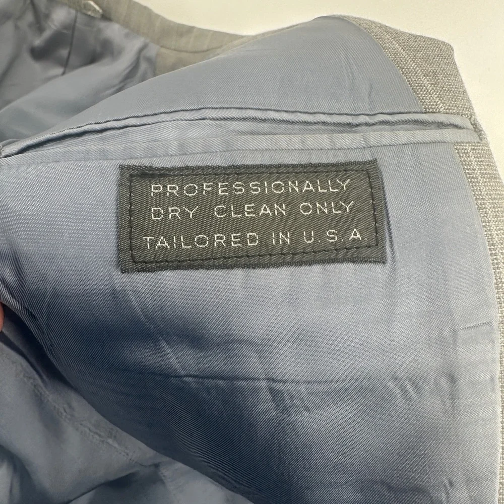 Christian Dior Monsieur Blazer‎ Mens 44 Gray Pinstripe Regular Fit Vintage 90s